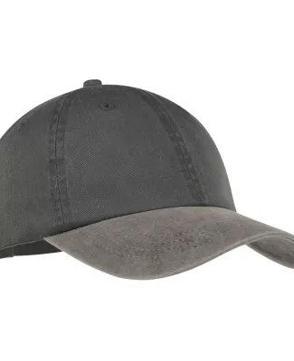 Port & Company CP83 Pigment-Dyed Dad Hat   Black/Pebble