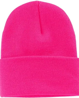 Port & Company CP90 Knit Beanie Neon Pink Glo