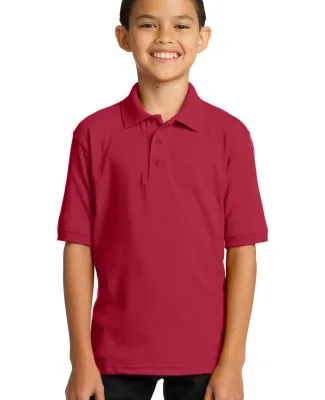 Port & Company KP55Y Youth 5.5-Ounce Jersey Knit P Red