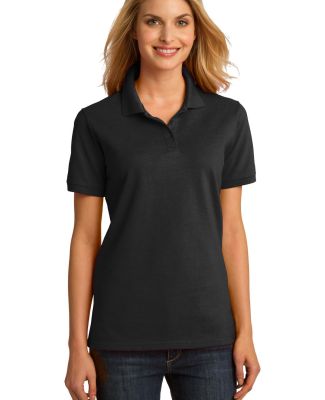 Port & Company LKP150 Ladies Cotton Pique Polo Jet Black