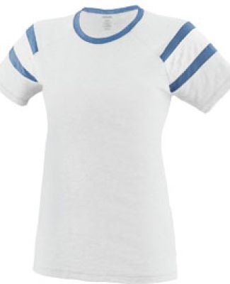 Augusta Sportswear 3011 Ladies Fanatic T-Shirt in White/ royal/ white