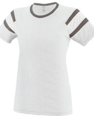 Augusta Sportswear 3011 Ladies Fanatic T-Shirt in White/ slate/ white