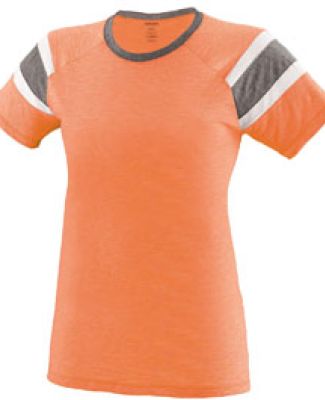 Augusta Sportswear 3011 Ladies Fanatic T-Shirt in Light orange/ slate/ white