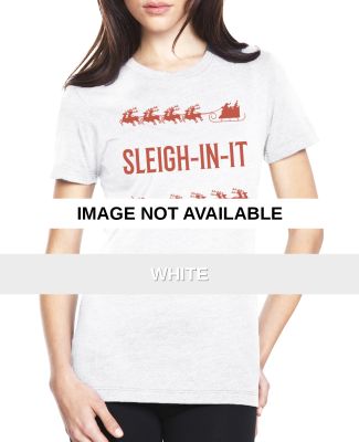 Sleigh-In-It Ladies Printed Holiday Tee White