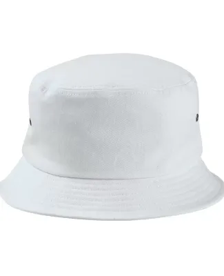 BA534 Big Accessories Metal Eyelet Bucket Cap in White