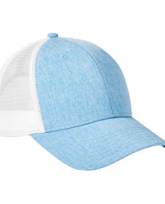 BA540 Big Accessories Sport Trucker Cap HTH LT BLU/ WHT