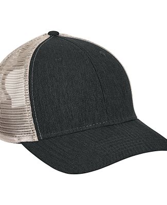 BA540 Big Accessories Sport Trucker Cap in Black/ tan
