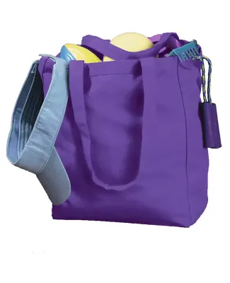 BE008 BAGedge 12 oz. Canvas Book Tote in Purple