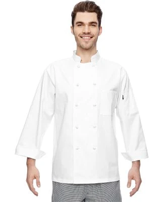 DC109 Dickies 7 oz. Cloth Knot Button Chef Coat White