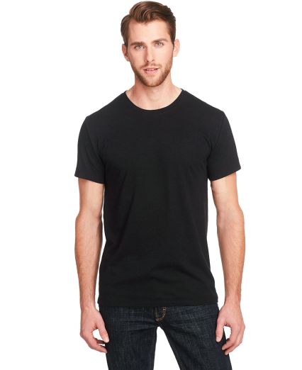102A Threadfast Apparel Unisex Triblend Short-Slee in Solid black triblend