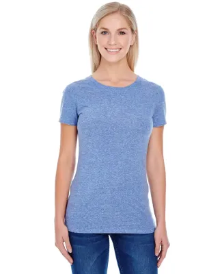 202A Threadfast Apparel Ladies' Triblend Short-Sle NAVY TRIBLEND