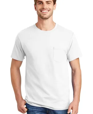 5590 Hanes® Pocket Tagless 6.1 T-shirt - 5590  in White
