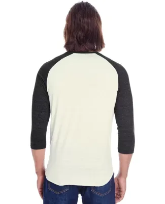 302G Threadfast Apparel Unisex Triblend Baseball R CREAM/ BLCK TRIB