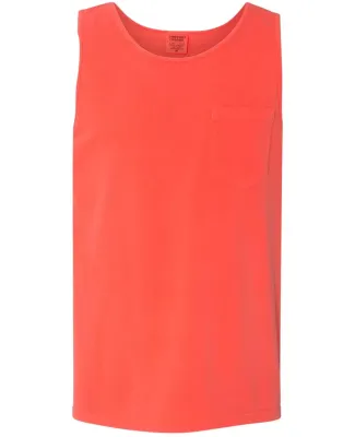 Comfort Colors Tank Top with Pocket 9330  Neon Red Orange