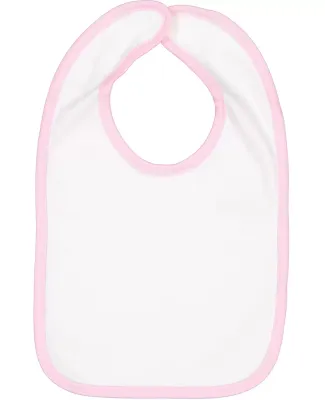 RS1004 Rabbit Skins Infant Jersey Contrast Trim Ve White/ Pink