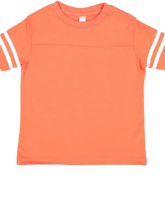3037 Rabbit Skins Toddler Fine Jersey Football Tee Vintage Orange/ Blended White