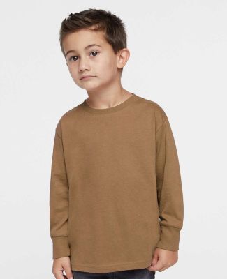 RS3302 Rabbit Skins Toddler Fine Jersey Long Sleev in Coyote brown