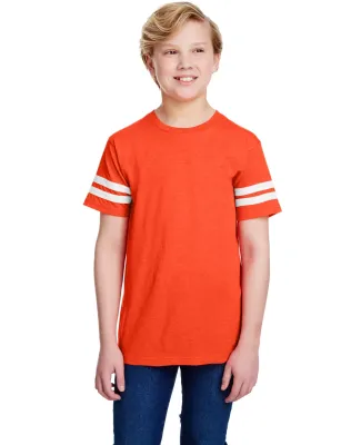 6137 LAT Jersey Youth Football Tee VN ORANGE/ BD WH