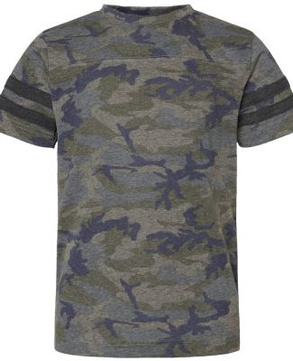 6137 LAT Jersey Youth Football Tee in Vintage camo/vintage smoke