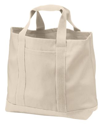 Port Authority B400 Two-Tone Shopping Tote Bag in Natural/natrl