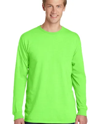 Port & Company PC099LS Pigment-Dyed Long Sleeve Te Neon Green