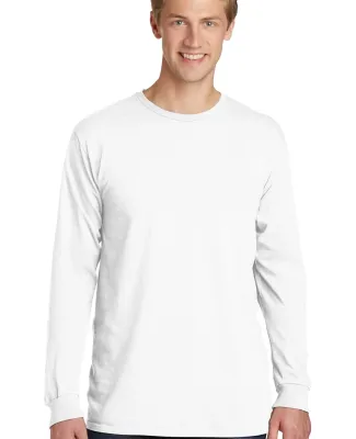 Port & Company PC099LS Pigment-Dyed Long Sleeve Te White
