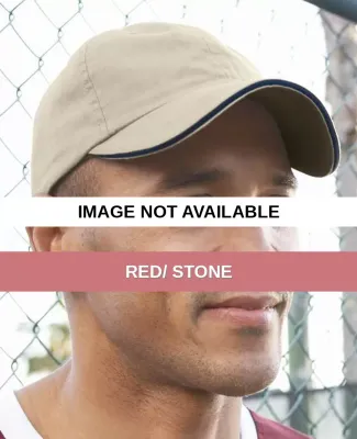 2100 Sportsman  - Twill Sandwich Cap -  Red/ Stone
