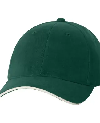 2150 Sportsman  - Heavy Brushed Twill Sandwich Cap Forest/ Natural