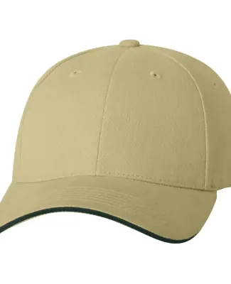 2150 Sportsman  - Heavy Brushed Twill Sandwich Cap Khaki/ Forest