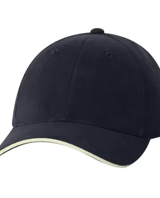 2150 Sportsman  - Heavy Brushed Twill Sandwich Cap Navy/ Natural
