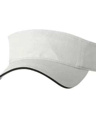 2190 Sportsman  - Sandwich Visor -  White/ Black