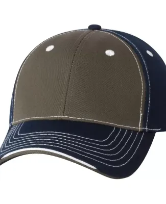9500 Sportsman  - Tri-Color Cap -  Olive/ Navy
