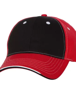 9500 Sportsman  - Tri-Color Cap -  Black/ Red