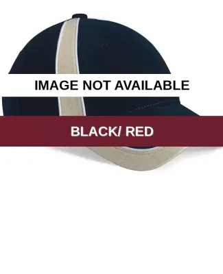 9400 Sportsman  - Striper Cap -  Black/ Red