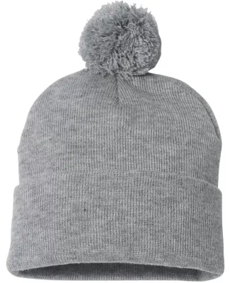 SP15 Sportsman  - Pom Pom Knit Cap -  Heather Grey