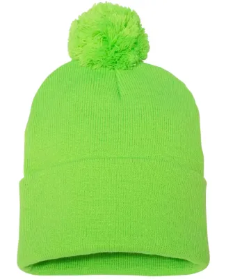 SP15 Sportsman  - Pom Pom Knit Cap -  Neon Green