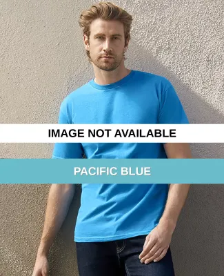 1701R Adult Ringspun Cotton T-Shirt Pacific Blue