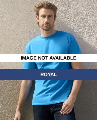 1701R Adult Ringspun Cotton T-Shirt Royal