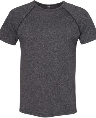 2050 Next Level Men's Mock Twist Raglan T-Shirt in Black