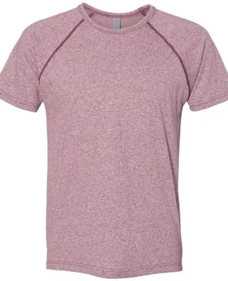 2050 Next Level Men's Mock Twist Raglan T-Shirt in Tech maroon