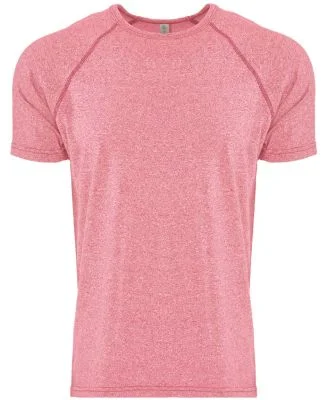 2050 Next Level Men's Mock Twist Raglan T-Shirt in Tech pink
