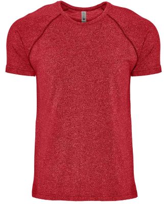 2050 Next Level Men's Mock Twist Raglan T-Shirt in Tech red