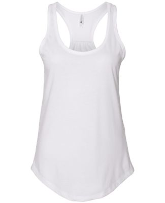 6338 Next Level Ladies' Gathered Racerback Tank in White