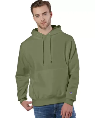 Champion S1051 Reverse Weave Hoodie in Fresh olive
