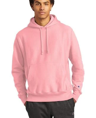 Champion S1051 Reverse Weave Hoodie in Pink candy
