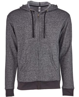 9600 Next Level Adult Denim Fleece Full-Zip Hoodie in Black