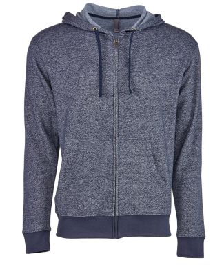 9600 Next Level Adult Denim Fleece Full-Zip Hoodie in Navy