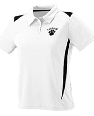 5013 Augusta Ladies' Premier Sport Shirt in White/ black