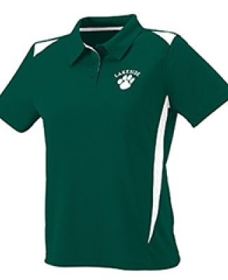 5013 Augusta Ladies' Premier Sport Shirt in Dark green/ white