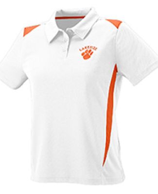 5013 Augusta Ladies' Premier Sport Shirt in White/ orange